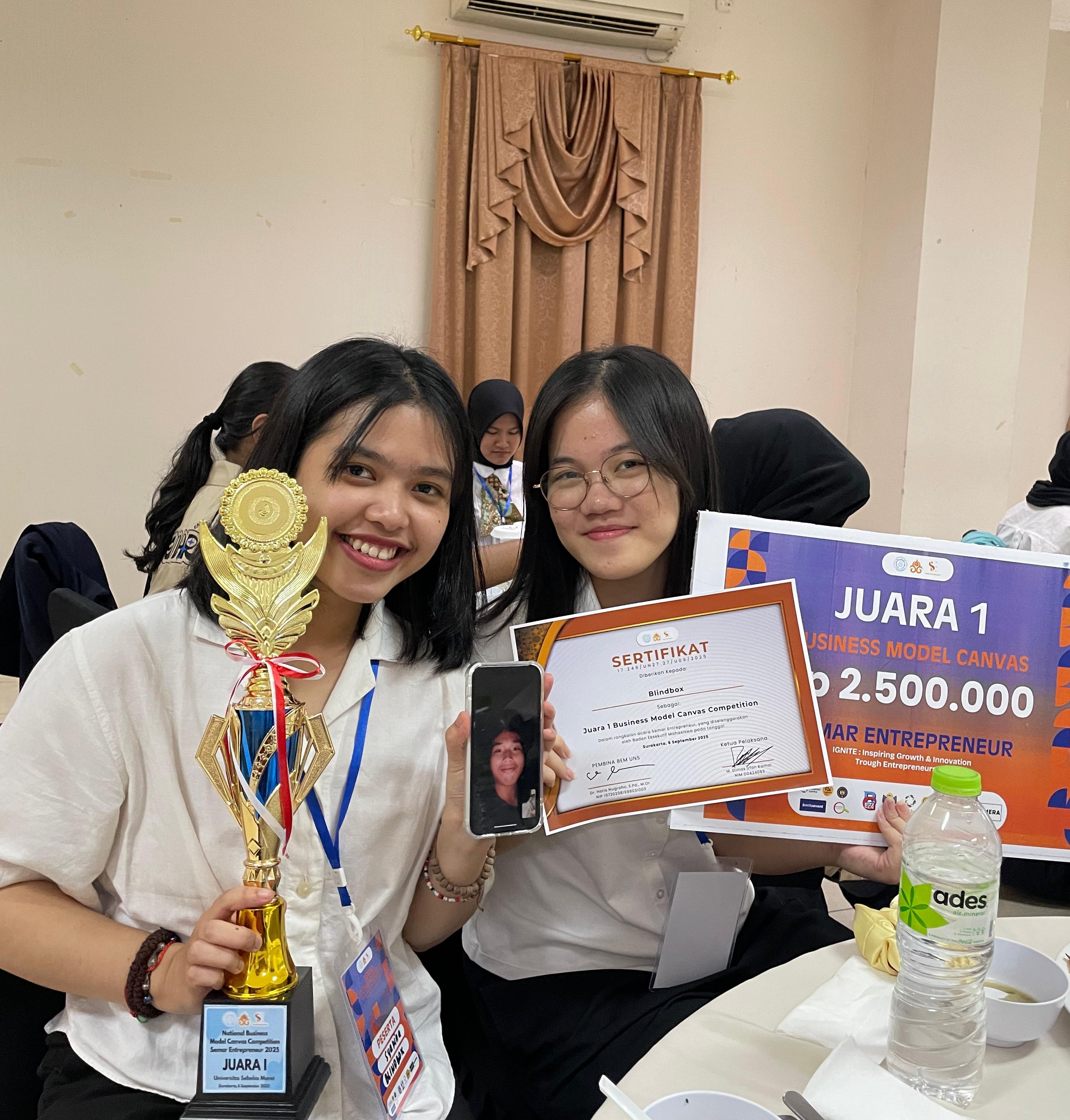 Mahasiswa SI Tel-U Jakarta Juara 1 Nasional Entrepreneur 2025